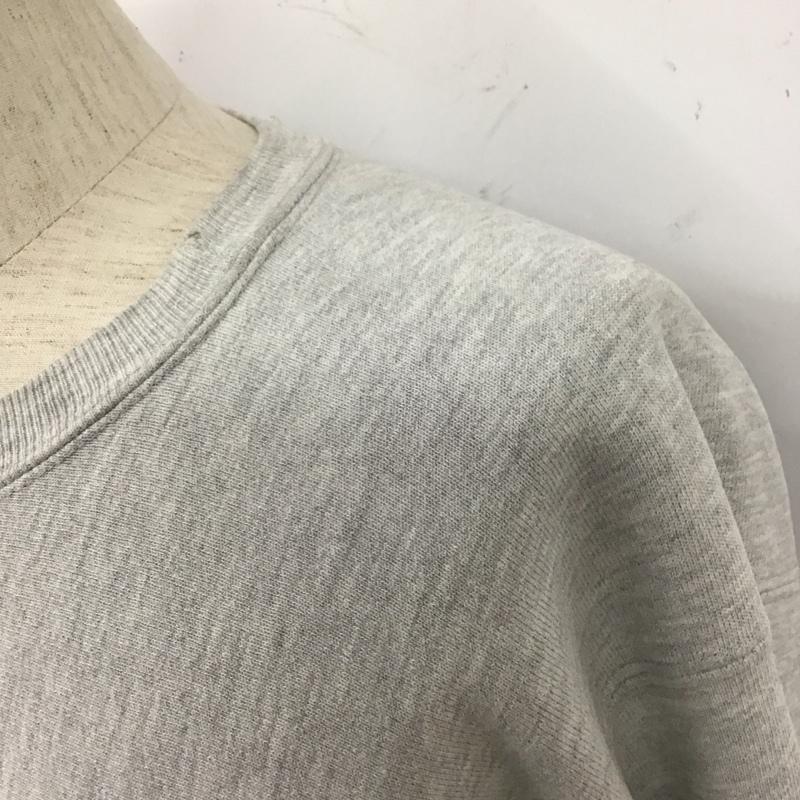 チャンピオン Champion トレーナー 長袖 長袖トレーナー スウェット クルーネック リブスウェットカットソー XL ロゴ、文字 X 刺繍 灰 / グレー / メンズ USED 古着 中古 10110394