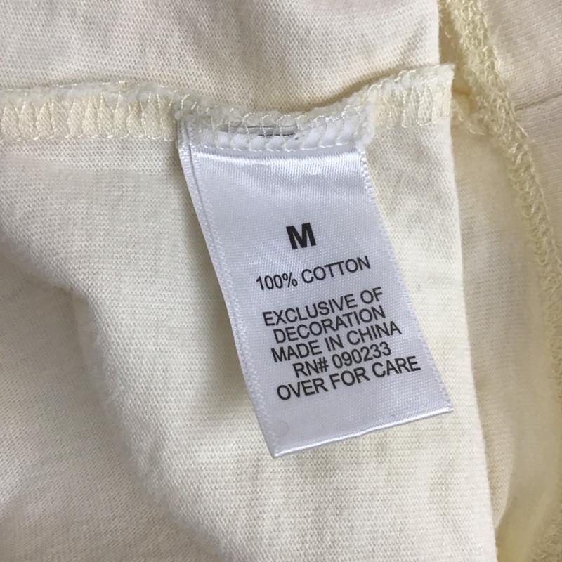 エッセンシャルズ ESSENTIALS Tシャツ 半袖 半袖カットソー プリントTシャツ クルーネックカットソー M 無地 アイボリー / アイボリー / メンズ USED 古着 中古 10115616