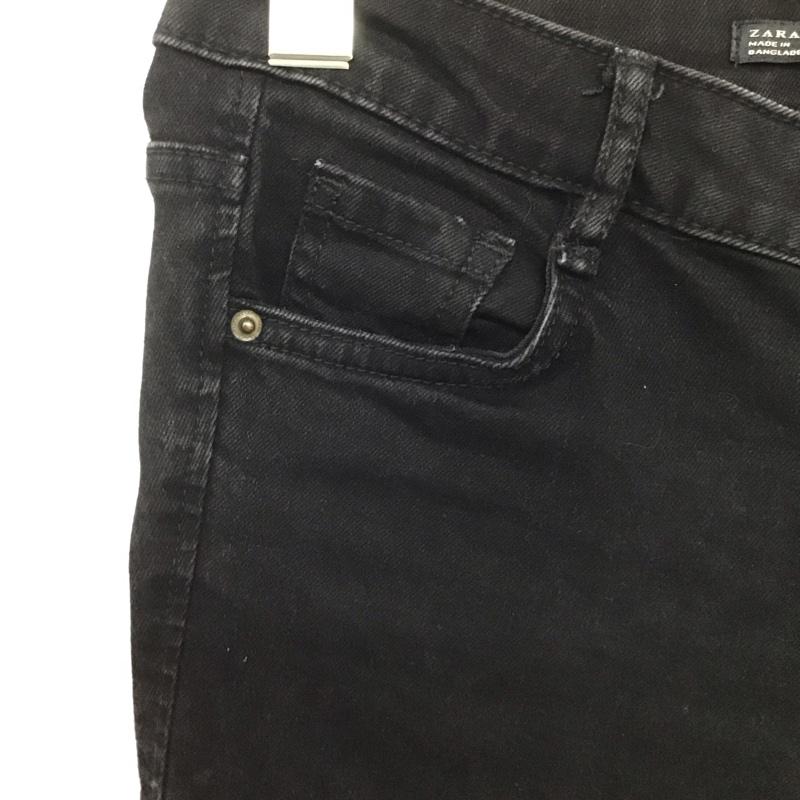 ザラ ZARA パンツ デニム、ジーンズ スキニー ストレッチ 36 無地 黒 / ブラック / レディース USED 古着 中古 10139603