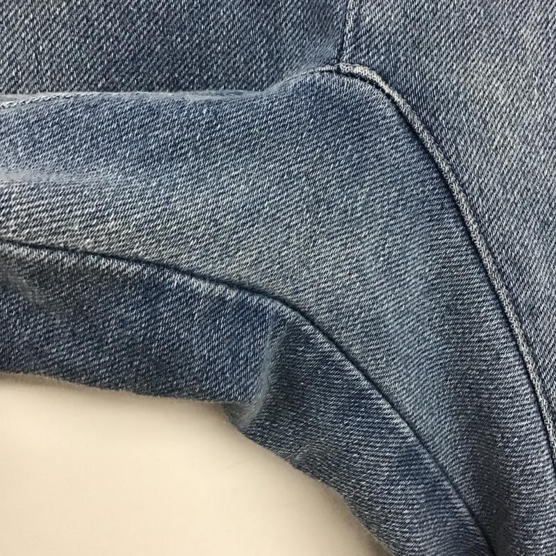 ダブルピーウエストポイント WP WESTPOINT パンツ サルエルパンツ テイパード デニム風 裾リブ ダメージ加工イージーパンツ DWB5201 XL プリント 水色 / ライトブルー / メンズ USED 古着 中古 10138788