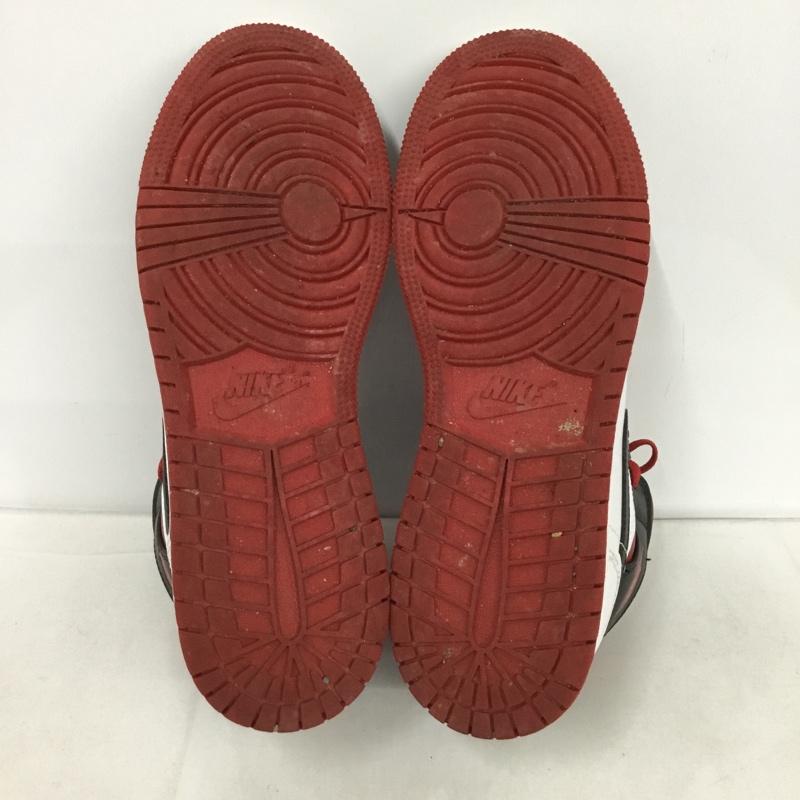 ナイキ NIKE スニーカー スニーカー DQ8423-106 JORDAN BRAND AIR JORDAN 1 MID 24.5cm 24.5cm ロゴ、文字 白 / ホワイト / X 黒 / ブラック / X 赤 / レッド / レディース USED 古着 中古 10132017