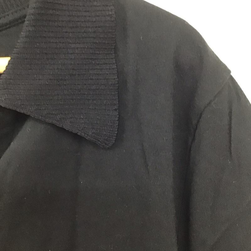ザラ ZARA ポロシャツ 半袖 L 無地 黒 / ブラック / レディース USED 古着 中古 10130230