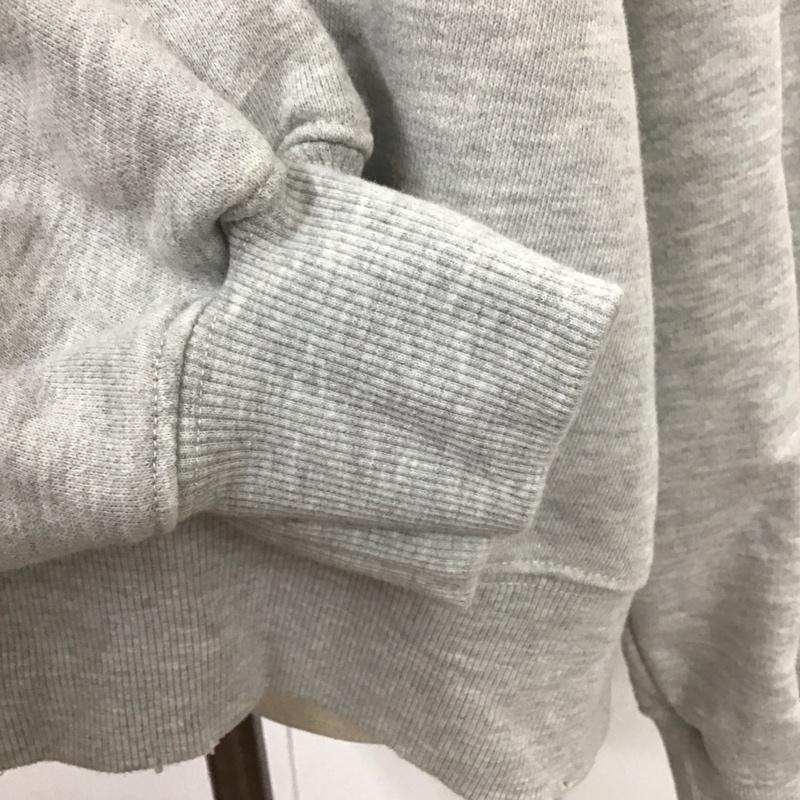 フリークスストア FREAK S STORE トレーナー 長袖 233-32154 スウェット トラ ダメージ プリント FREE ロゴ、文字 灰 / グレー / レディース USED 古着 中古 10114234