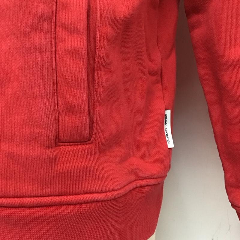 アルマーニエクスチェンジ ARMANI EXCHANGE パーカー 長袖 長袖パーカー フード付きパーカー プリントスウェット トレーナー M ロゴ、文字 赤 / レッド / メンズ USED 古着 中古 10115128