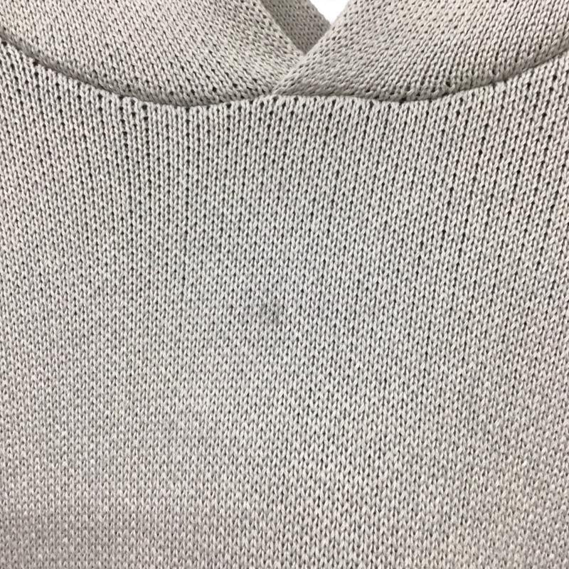 エッセンシャルズ ESSENTIALS パーカー 長袖 長袖ニットパーカー プルオーバーニット M ロゴ、文字 灰 / グレー / メンズ USED 古着 中古 10134965