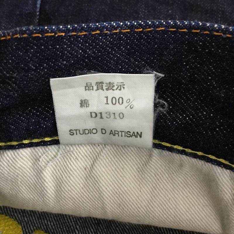 スタディオダルチザン STUDIOD ARTISAN&SA パンツ デニム、ジーンズ デニムパンツ ストレートパンツ ワイドパンツ カジュアルパンツ 30インチ ロゴ、文字 インディゴ / インディゴ / メンズ USED 古着 中古 10109492