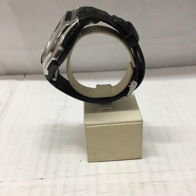 カシオ CASIO 腕時計 デジタル WV-M120 タフソーラー wave ceptor ロゴ、文字 黒 / ブラック / X 銀 / シルバー / メンズ USED 古着 中古 10106379