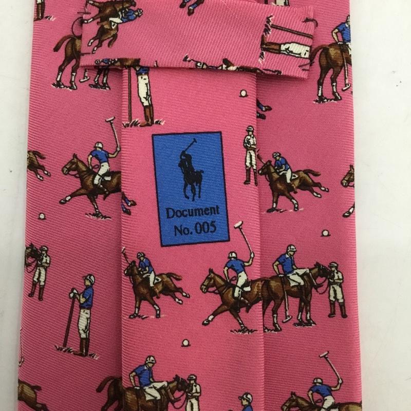 ポロラルフローレン POLO RALPH LAUREN ネクタイ ネクタイ シルク 総柄 桃 / ピンク / メンズ USED 古着 中古 10125562