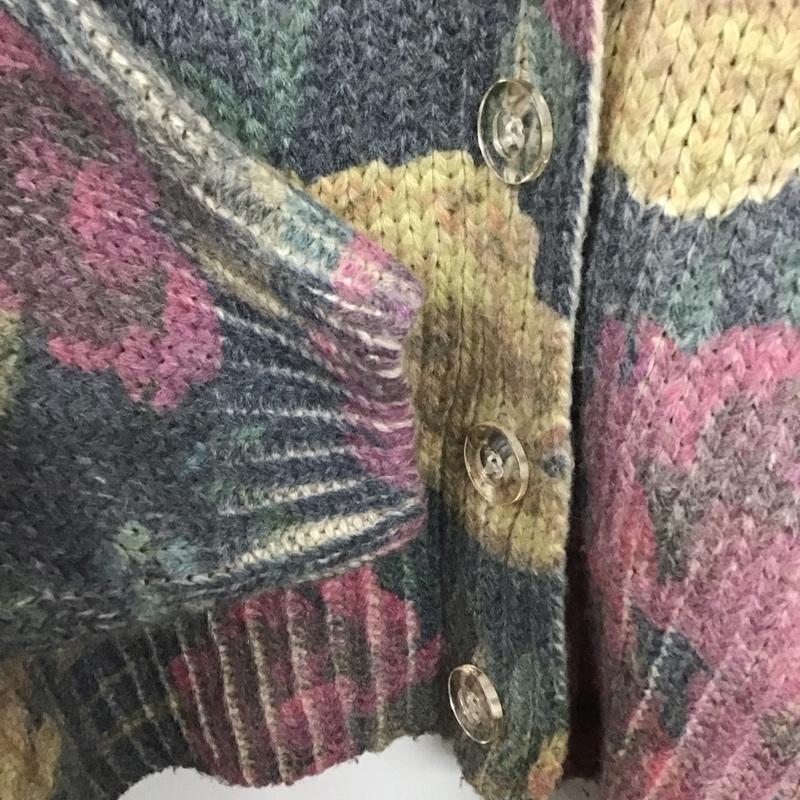ザラ ZARA カーディガン 長袖 M マルチカラー / マルチカラー / レディース USED 古着 中古 10133456