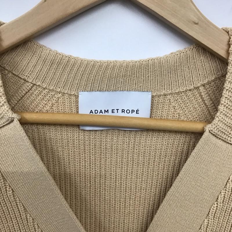 アダムエロペ ADAM ET ROPE カーディガン 長袖 FREE 無地 ベージュ / ベージュ / レディース USED 古着 中古 10131049