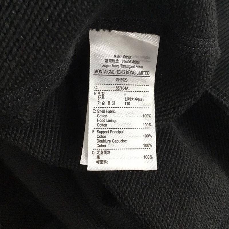 ラコステ LACOSTE パーカー 長袖 長袖パーカー ジップアップパーカー スウェット 6 ロゴ、文字 黒 / ブラック /  メンズ USED 古着 中古 10124925