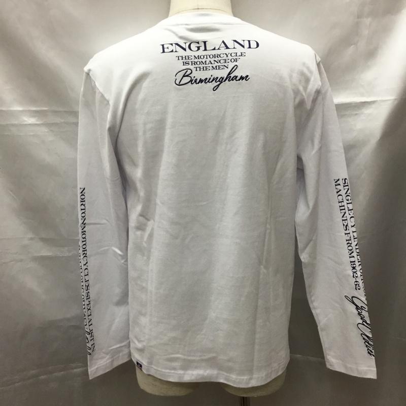 ノートン Norton カットソー 長袖 長袖カットソー クルーネックカットソー ロングスリーブカットソー プリントTシャツ M ロゴ、文字 白 / ホワイト /  メンズ USED 古着 中古 10108770