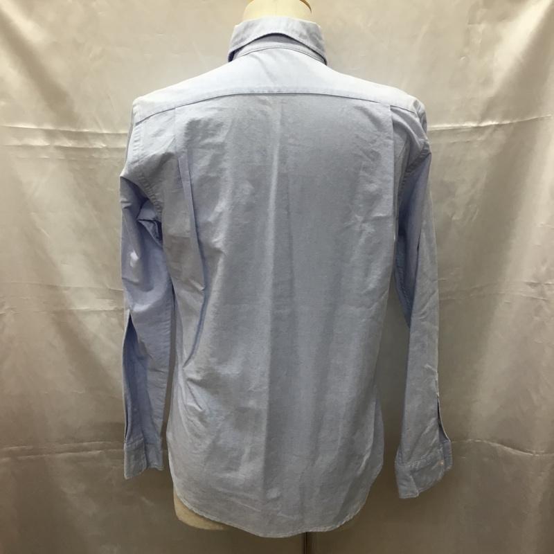 グローバルワーク GLOBAL WORK シャツ、ブラウス 長袖 長袖シャツ カラーシャツ ポケットシャツ 長袖カットソー M ボーダー柄 水色 / ライトブルー /  メンズ USED 古着 中古 10108818