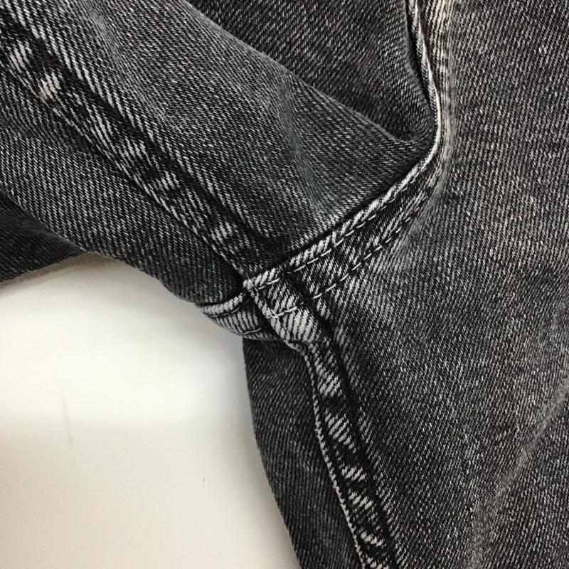 ザラ ZARA パンツ デニム、ジーンズ デニムパンツ ワイドパンツ カジュアルパンツ ストレッチパンツ 40インチ 無地 黒 / ブラック / レディース USED 古着 中古 10135591