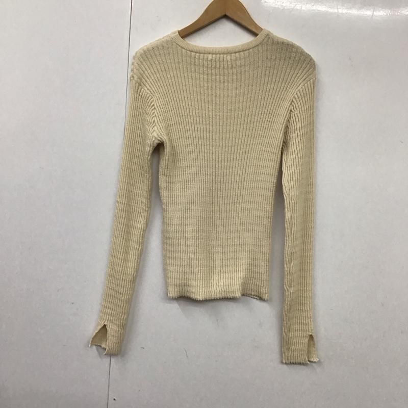 フリークスストア FREAK S STORE カットソー 長袖 F23-TKK-09 袖スリット FREE 無地 アイボリー / アイボリー / レディース USED 古着 中古 10131216