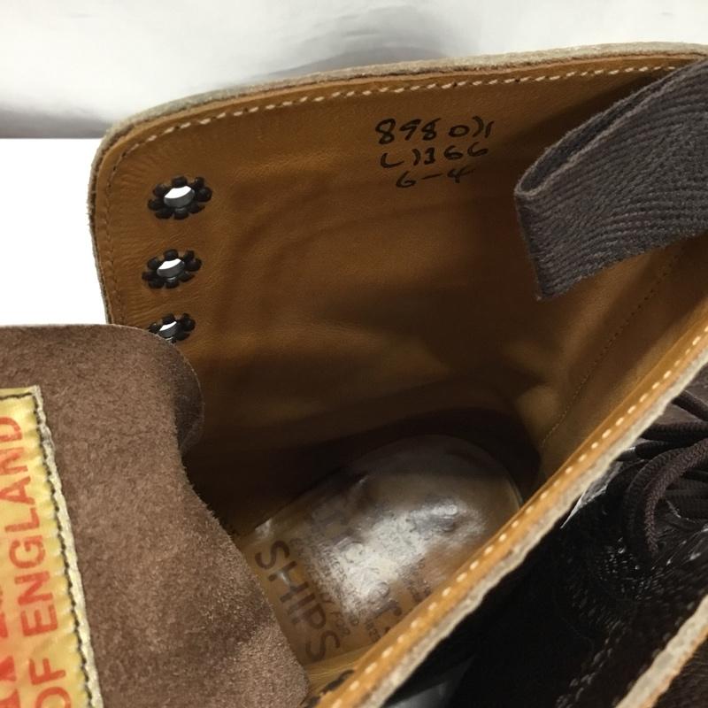 トリッカーズ Tricker s ブーツ ショートブーツ ウィングチップ SHIPS カントリーブーツ 箱有 無地 ダークブラウン / ダークブラウン / レディース USED 古着 中古 10120561