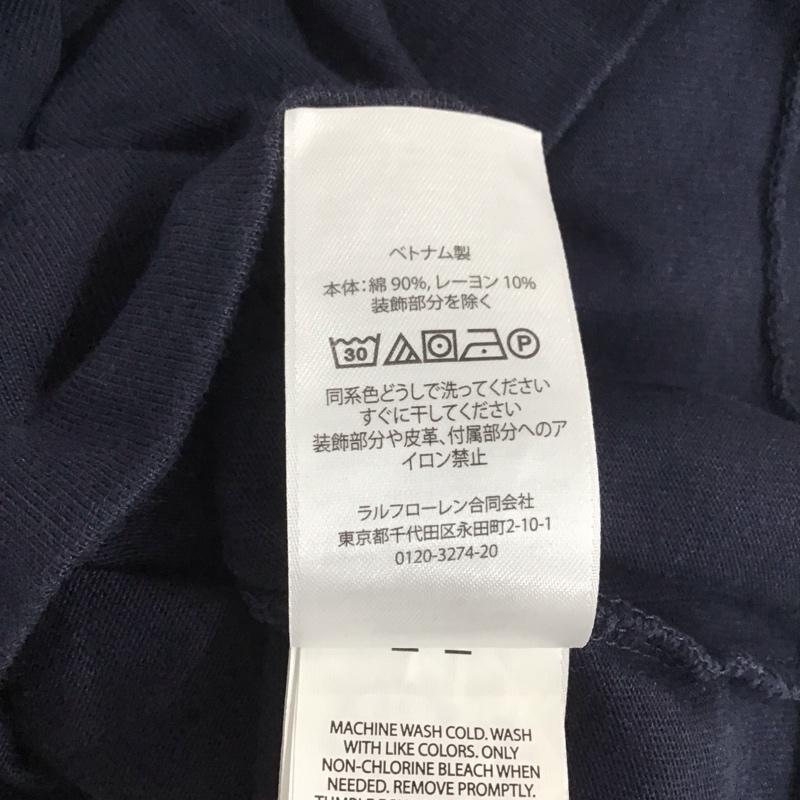 ポロバイラルフローレン Polo by RALPH LAUREN Tシャツ 半袖 半袖カットソー プリントTシャツ クルーネックカットソー L 無地 紺 / ネイビー / メンズ USED 古着 中古 10133524