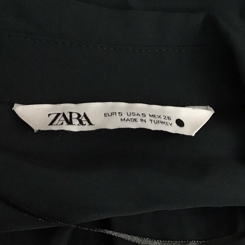 ザラ ZARA シャツ、ブラウス 長袖 9479 257 529 スキッパーシャツ S 無地 黒 / ブラック / レディース USED 古着 中古 10120058