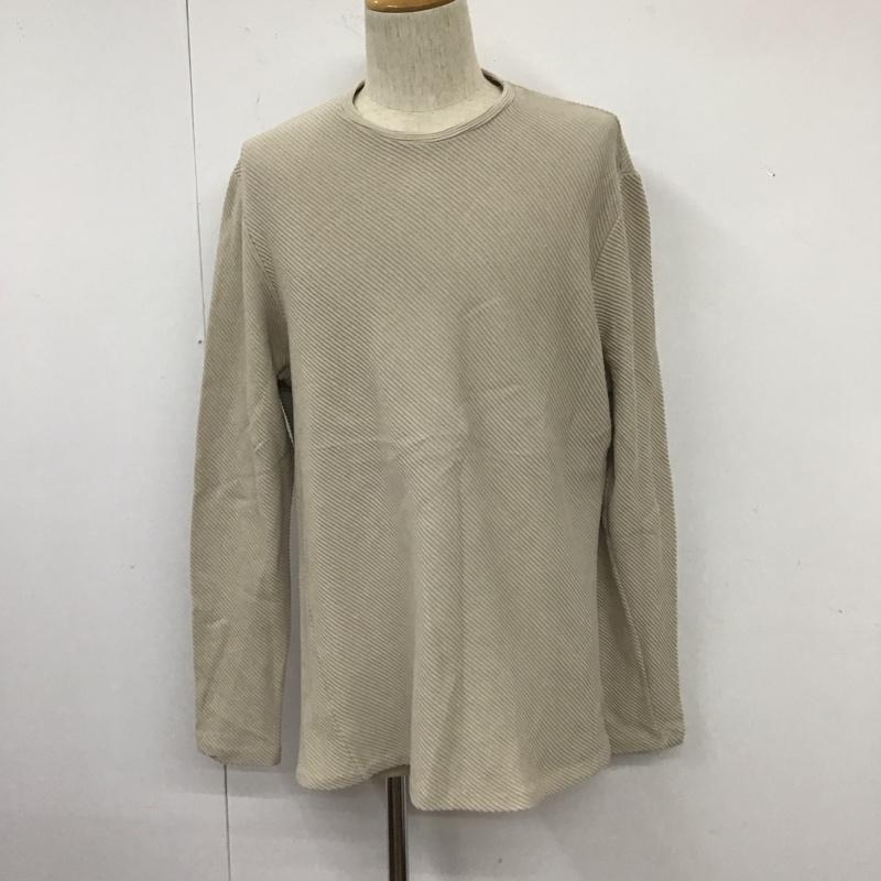 ザラ ZARA カットソー 長袖 長袖カットソー クルーネックカットソー ロングスリーブカットソー XL 無地 ベージュ / ベージュ /  メンズ USED 古着 中古 10110431