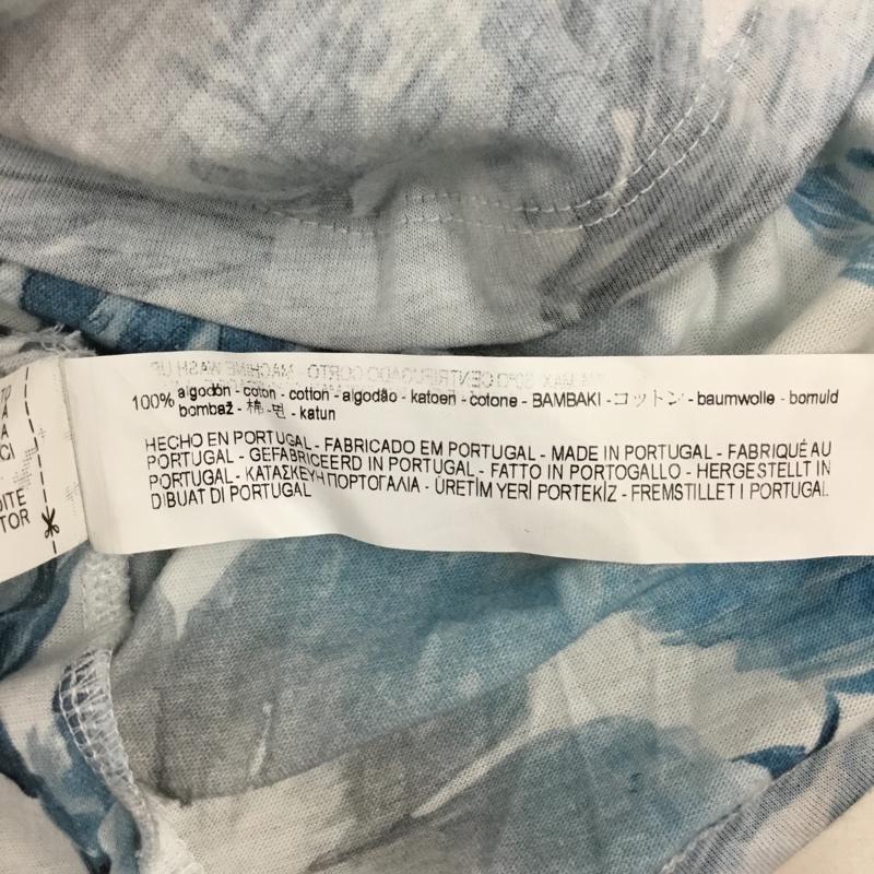 ザラメン ZARA MAN Tシャツ 半袖 0495 419 406 胸ポケット クルーネック S 総柄 水色 / ライトブルー / メンズ USED 古着 中古 10115527