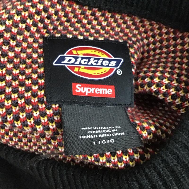 シュプリーム Supreme ニット、セーター 長袖 SupremeDickiesSweater 長袖ニットカットソー セーター L ロゴ、文字 黒 / ブラック / メンズ USED 古着 中古 10115395
