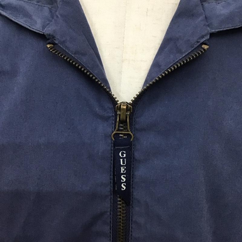 ゲス Guess ジャケット、上着 ジャケット、ブレザー 90s アノラック パーカージャケット ジップアップネック L ロゴ、文字 紺 / ネイビー /  メンズ USED 古着 中古 10125032