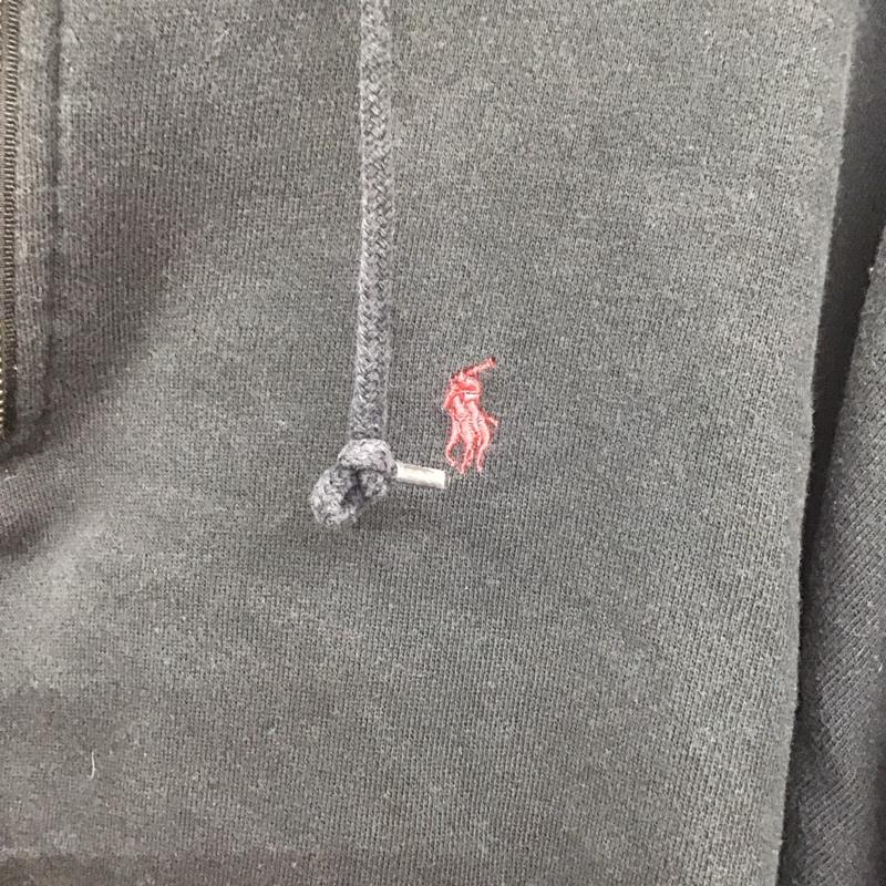 ポロバイラルフローレン Polo by RALPH LAUREN パーカー 長袖 長袖パーカー ジップアップカラーパーカー プルオーバーパーカー M ロゴ、文字 黒 / ブラック / メンズ USED 古着 中古 10132385