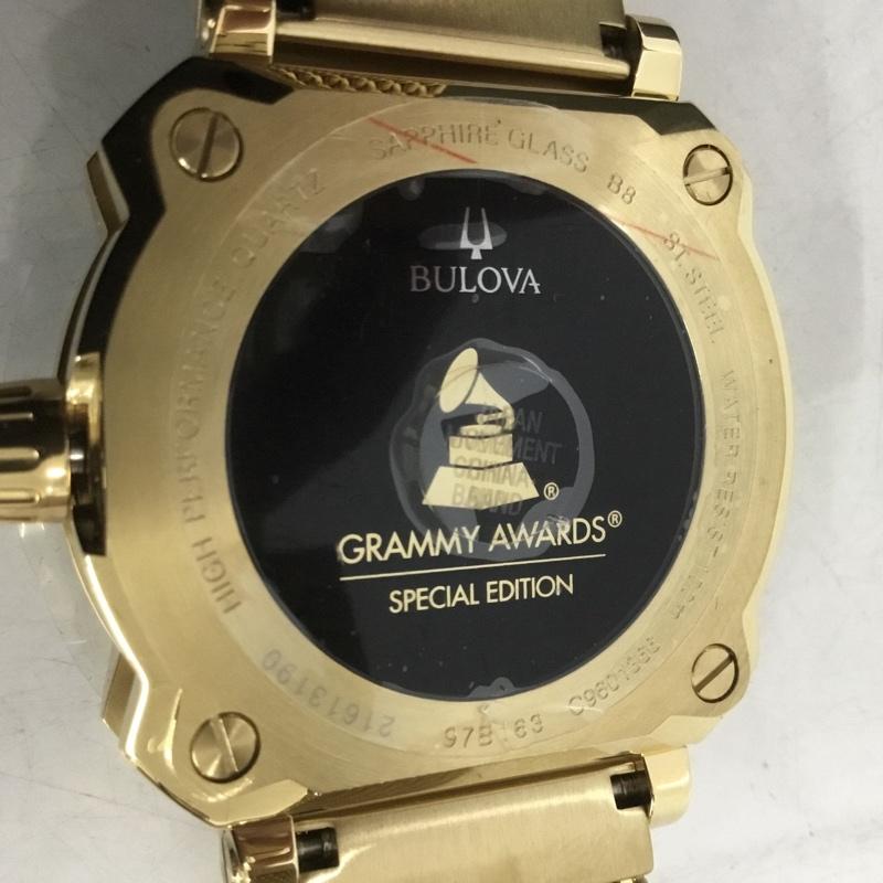 ブローバ BULOVA 腕時計 アナログ(クォーツ式) 97B163 GRAMMY 箱有 ロゴ、文字 金 / ゴールド / メンズ USED 古着 中古 10133888