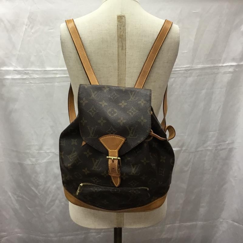 ルイヴィトン LOUIS VUITTON リュックサック、デイパック リュックサック、デイバッグ SP0020 ミニモンスリ モノグラム 総柄 茶 / ブラウン / X ダークブラウン / ダークブラウン / レディース USED 古着 中古 10110578