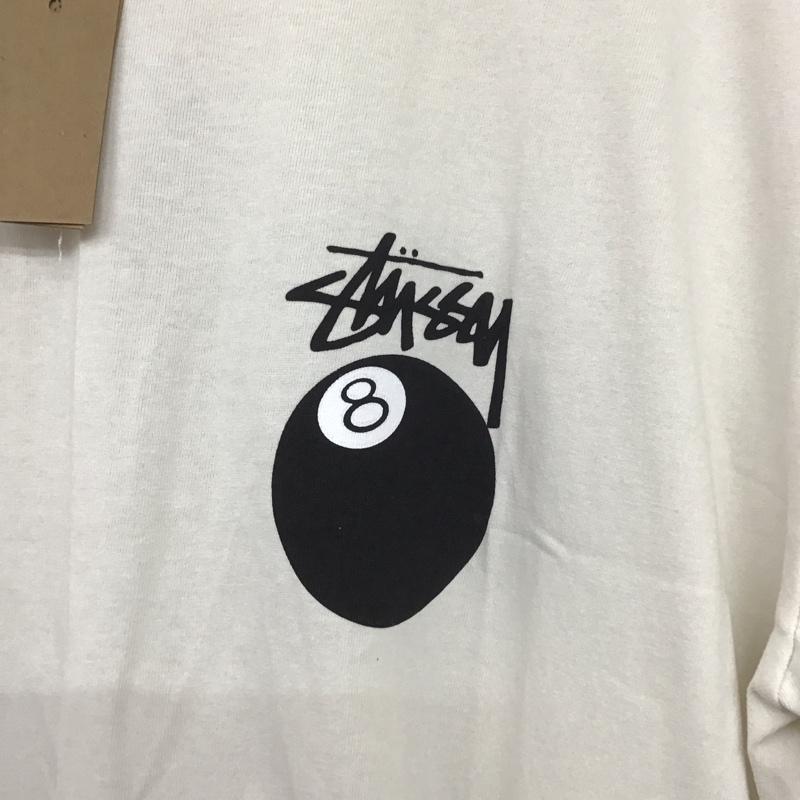 ステューシー STUSSY Tシャツ 半袖 半袖カットソー プリントTシャツ クルーネックカットソー L プリント 白 / ホワイト / メンズ USED 古着 中古 10138438