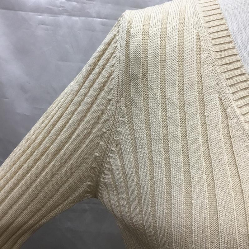 ザラ ZARA ニット、セーター 長袖 長袖ニットカットソー ニット セーター Vネックニット M 無地 ベージュ / ベージュ / レディース USED 古着 中古 10115797