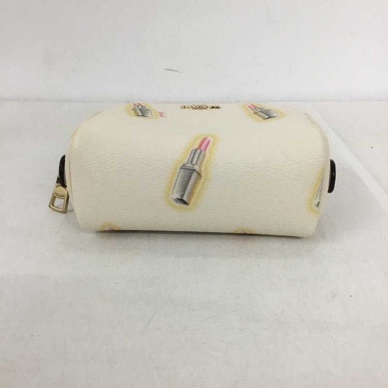 コーチ COACH ポーチ ポーチ リップ柄 ラウンドファスナー 総柄 マルチカラー / マルチカラー / レディース USED 古着 中古 10138843