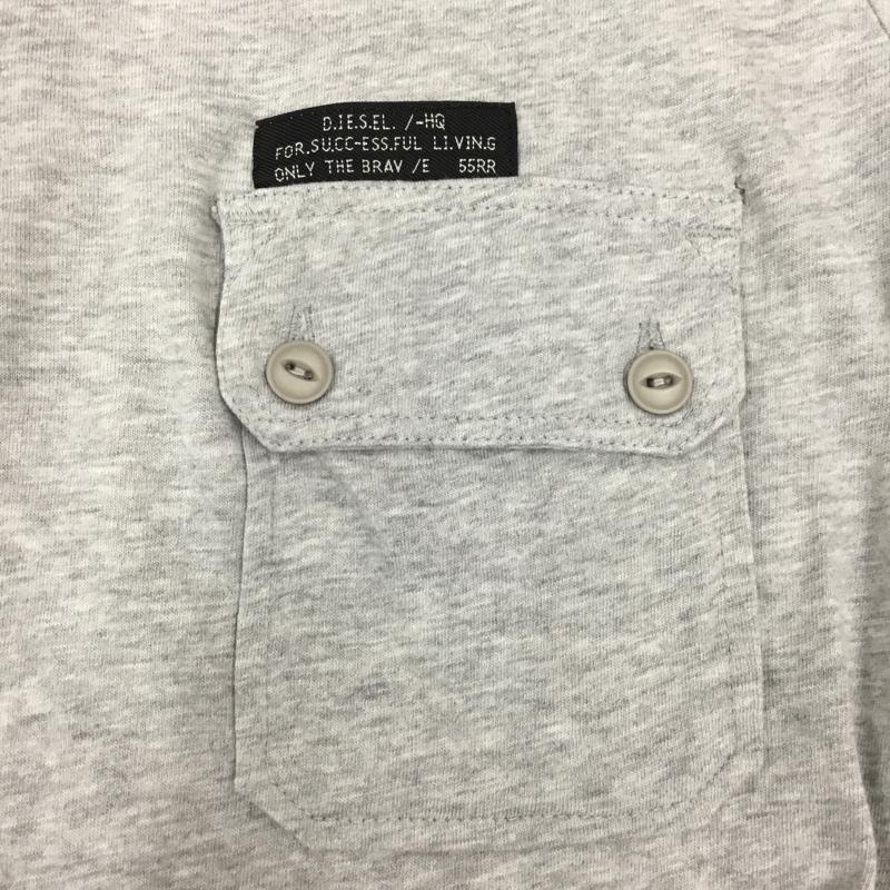 ディーゼル DIESEL ポロシャツ 半袖 L 無地 灰 / グレー / メンズ USED 古着 中古 10108956