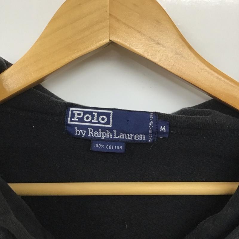 ポロバイラルフローレン Polo by RALPH LAUREN パーカー 長袖 長袖パーカー ジップアップカラーパーカー プルオーバーパーカー M ロゴ、文字 黒 / ブラック / メンズ USED 古着 中古 10132385