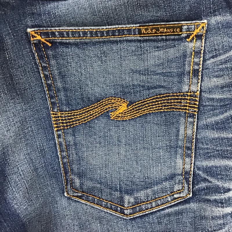 ヌーディージーンズ Nudie Jeans パンツ デニム、ジーンズ N412 DARK USED DENIM ストレッチ 31インチ 無地 青 / ブルー /  メンズ USED 古着 中古 10121328