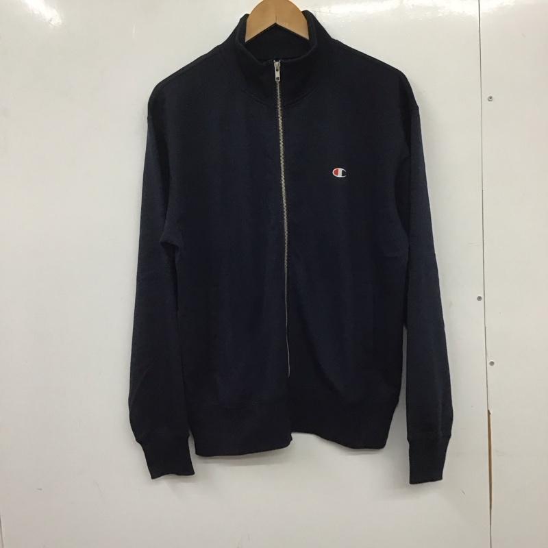 チャンピオン Champion ジャケット、上着 ジャケット、ブレザー c3-ps011 ジップスウェットジャケット スポーツウェア カジュアルトレーナー XL ロゴ、文字 紺 / ネイビー / メンズ USED 古着 中古 10138137