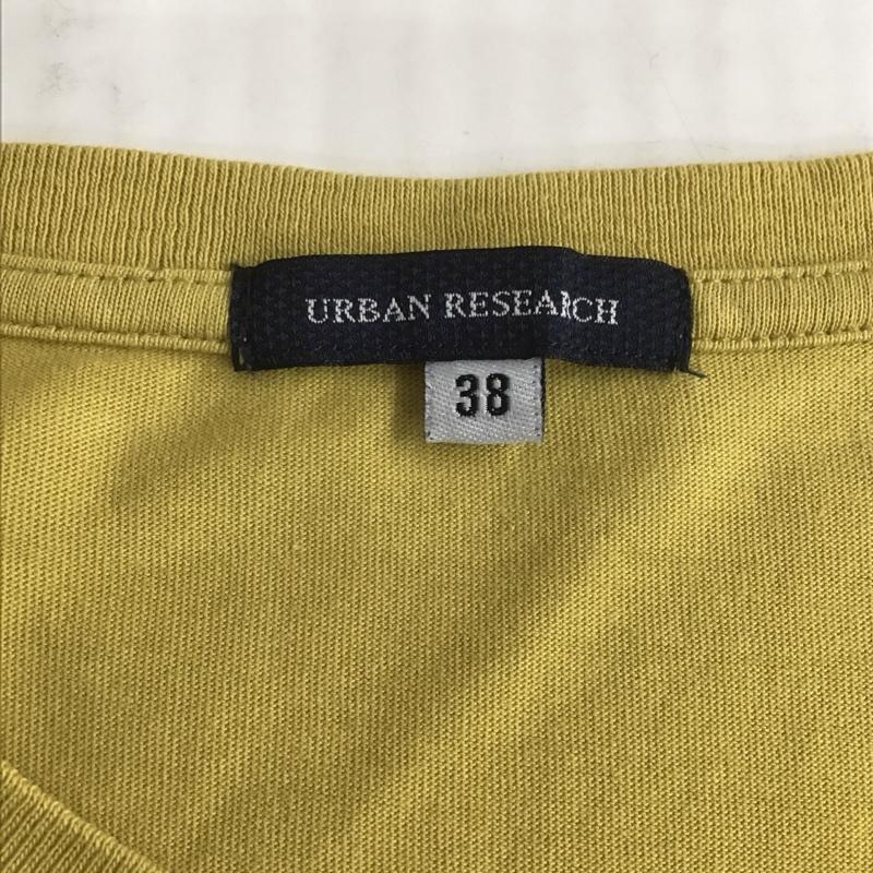 アーバンリサーチ URBAN RESEARCH Tシャツ 半袖 半袖カットソー プリントTシャツ クルーネックカットソー 38 ロゴ、文字 黄 / イエロー / メンズ USED 古着 中古 10107249