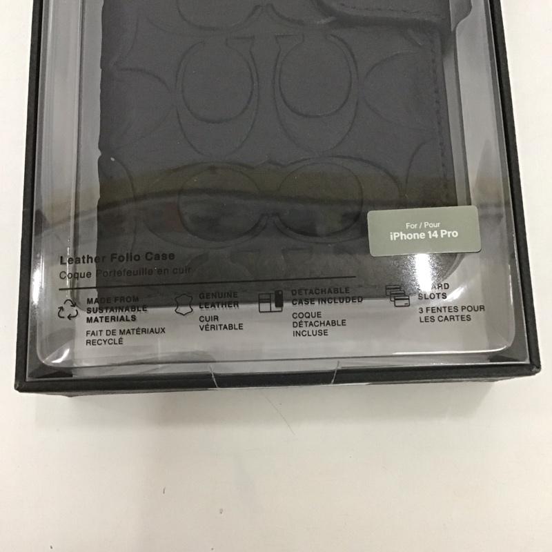 コーチ COACH ファッション小物 ファッション小物 CIPH-135-BLKEB iPhone 14 Pro iPhoneケース 手帳型 Folio Case ロゴ、文字 黒 / ブラック / メンズ USED 古着 中古 10126281