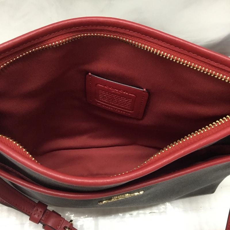 コーチ COACH ショルダーバッグ ショルダーバッグ F29210 シグネチャー ロゴ、文字 赤 / レッド / X ダークブラウン / ダークブラウン / レディース USED 古着 中古 10117647