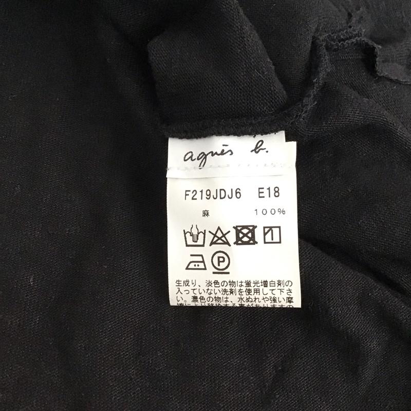 アニエス・ベー agnes b. シャツ、ブラウス 半袖 無地 黒 / ブラック / レディース USED 古着 中古 10150176