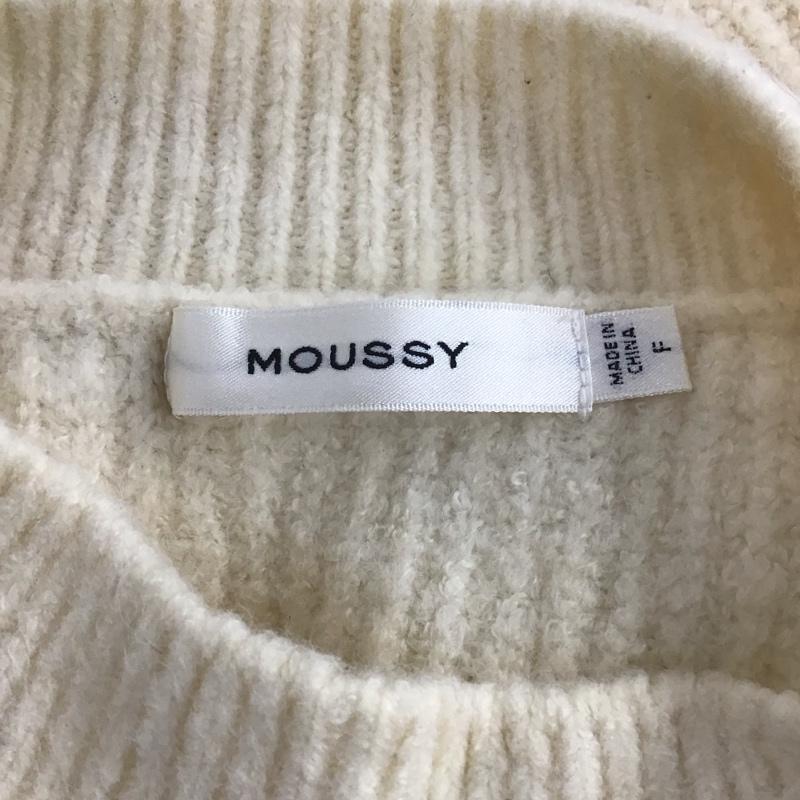 マウジー MOUSSY ニット、セーター 長袖 010CSF70-0440 MIDDLE NECK KNIT TUNIC チュニック FREE 無地 オフホワイト / オフホワイト / レディース USED 古着 中古 10107494