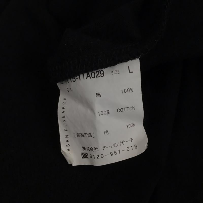 アイテムズ アーバンリサーチ ITEMS URBAN RESEARCH Tシャツ 半袖 IT15-11A029 カレッジロゴプリント リンガーTシャツ L プリント 黒 / ブラック / メンズ USED 古着 中古 10134608