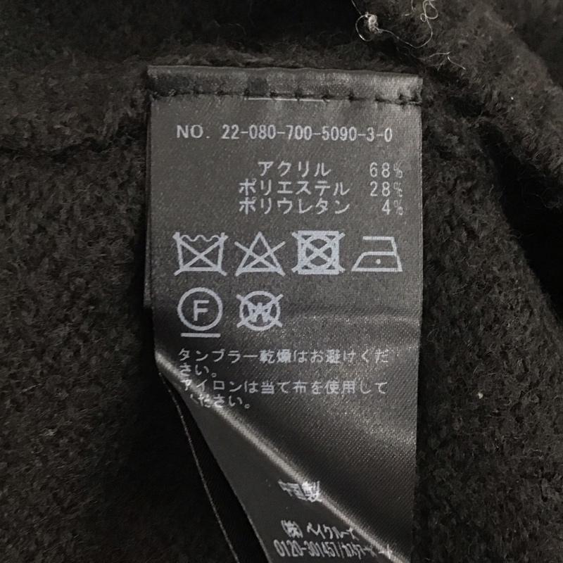 シンプリシテェ Simplicite ニット、セーター 長袖 長袖ニットカットソー クルーネック セーター FREE ロゴ、文字 黒 / ブラック / レディース USED 古着 中古 10147644