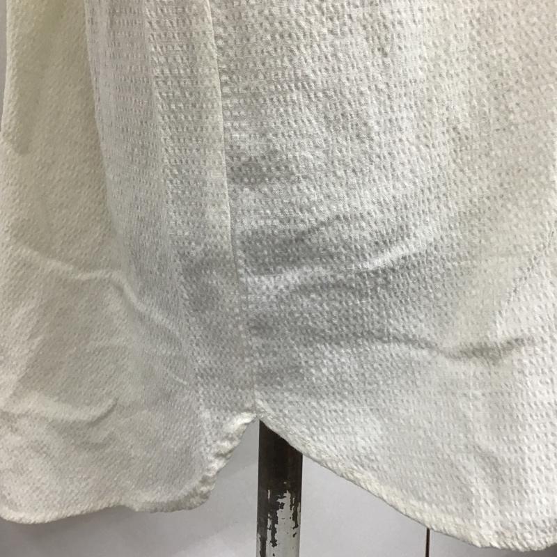 サマンサモスモス Samansa Mos2 カットソー 長袖 CLC-1709681 麻混シャーリングヘンリーネックチュニック 長袖カットソー FREE 無地 オフホワイト / オフホワイト / レディース USED 古着 中古 10103908