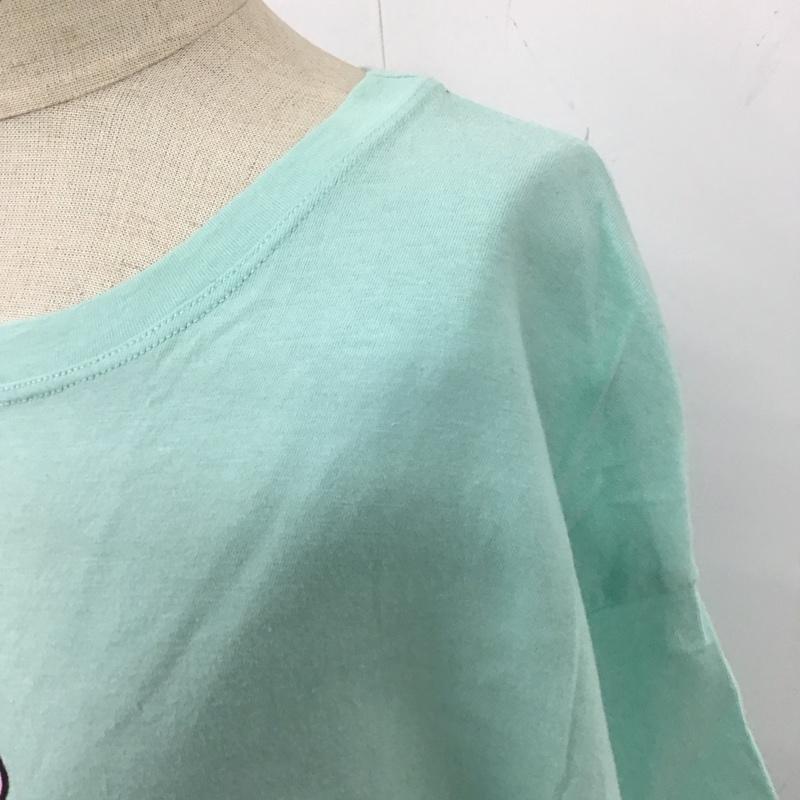 ザラ ZARA Tシャツ 半袖 半袖カットソー プリントTシャツ クルーネックカットソー L プリント 緑 / グリーン / レディース USED 古着 中古 10110450