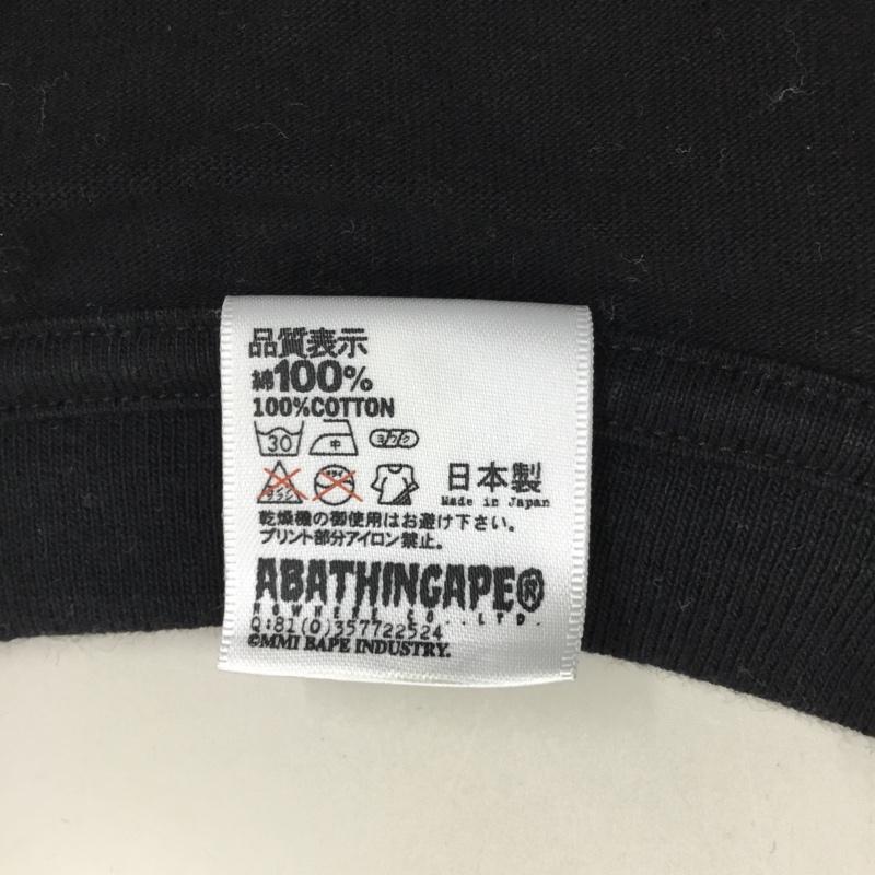 アベイシングエイプ A BATHING APE Tシャツ 半袖 半袖カットソー プリントTシャツ クルーネックカットソー L プリント 黒 / ブラック / メンズ USED 古着 中古 10121700