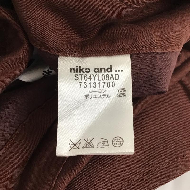 ニコアンド niko and... サロペット・オーバーオール サロペット、オーバーオール オーバーオール オールインワン ワイドパンツ カジュアルパンツ 4 無地 茶 / ブラウン / レディース USED 古着 中古 10122435