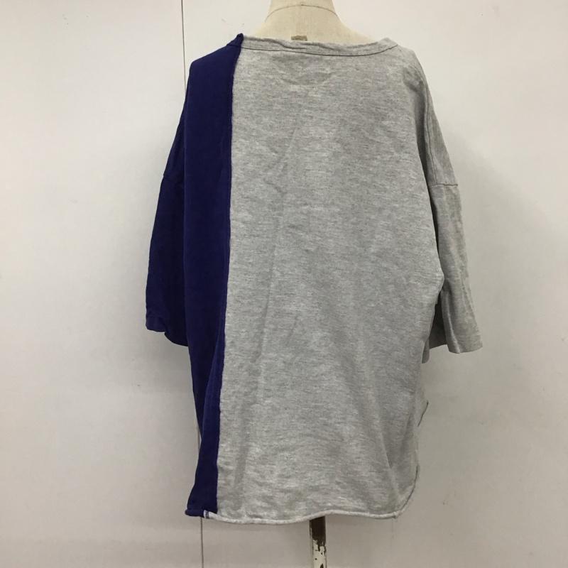 チャンピオン Champion Tシャツ 半袖 CW-P317 オーバーサイズ L ワンポイント 灰 / グレー / X 紺 / ネイビー / レディース USED 古着 中古 10112257