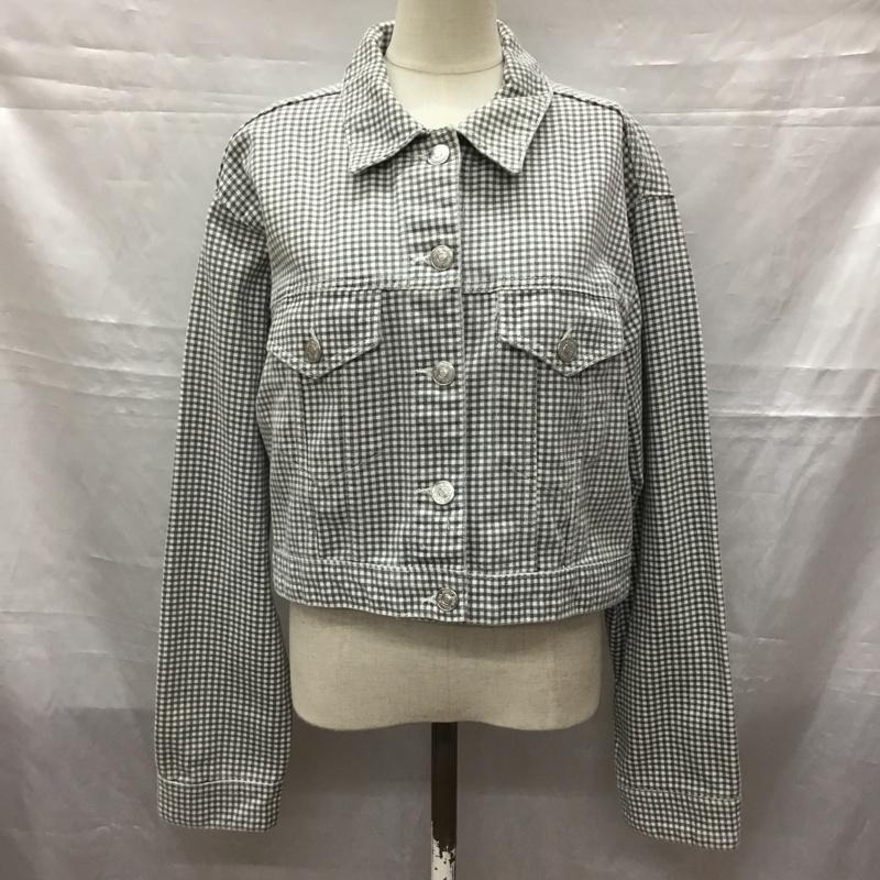 ザラ ZARA ジャケット、上着 ジャケット、ブレザー カジュアルジャケット カラージャケット ポケットジャケット アウター S チェック 白 / ホワイト / X 黒 / ブラック / レディース USED 古着 中古 10115791