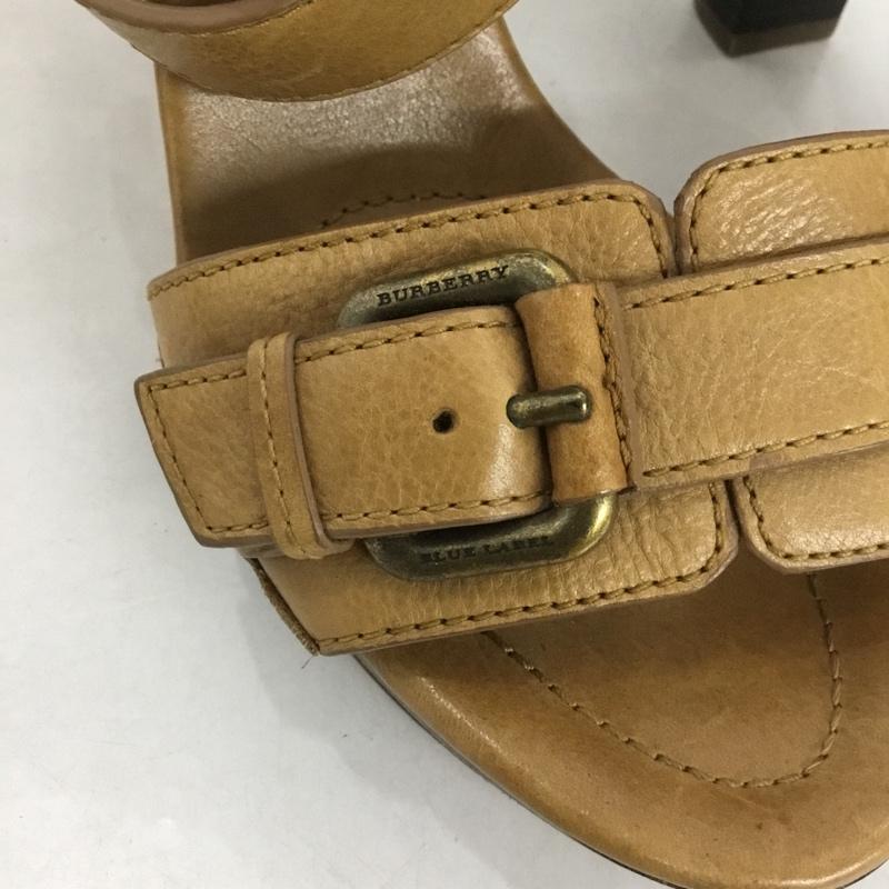 バーバリーブルーレーベル BURBERRY BLUE LABEL サンダル サンダル ストラップ ヒール ロゴ、文字 ベージュ / ベージュ / レディース USED 古着 中古 10138482